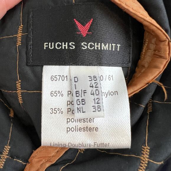 FUCHS SCHMITT Black & Brown Reversible Full Zip Jacket Lightly Padded 38 US 8 - Picture 8 of 8